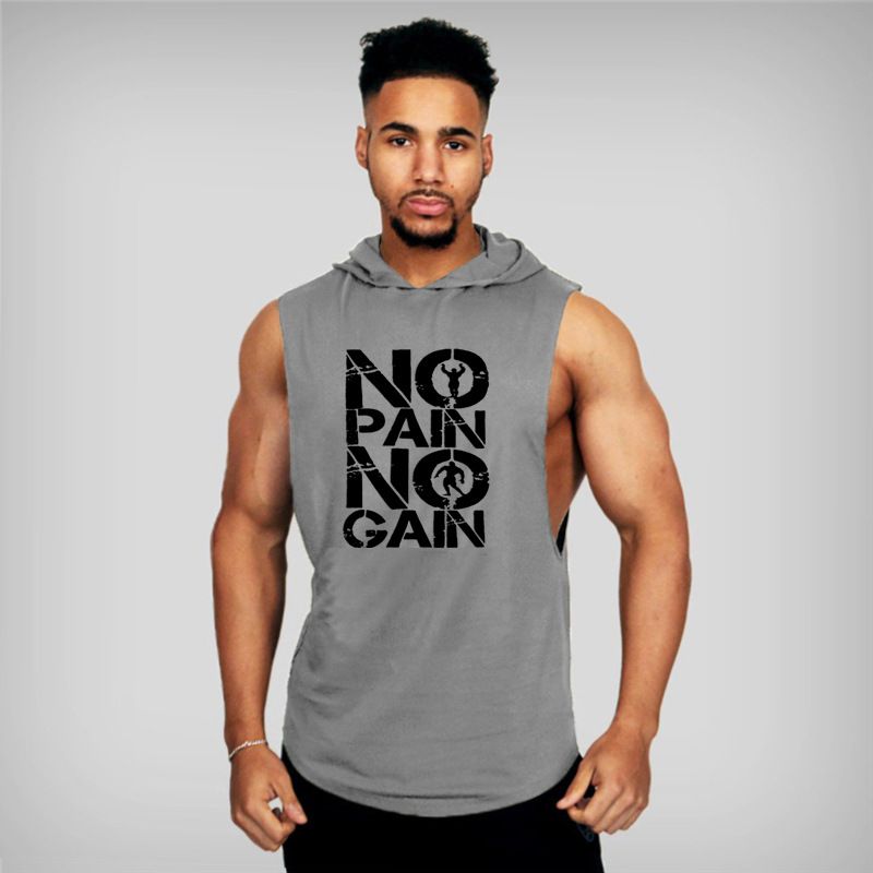 EDWINAYY - Polera Musculosa Para Hombre Gym Polera Capucha Sudadera
