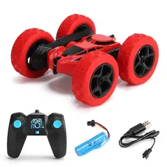 DANWEILE - Coche de acrobacias con control remoto para niños-Rojo