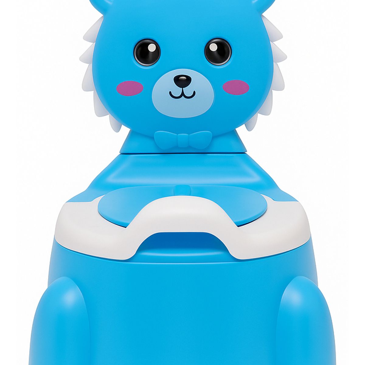 ARMONIA - Bacinica infantil celeste diseño león primer baño ergo