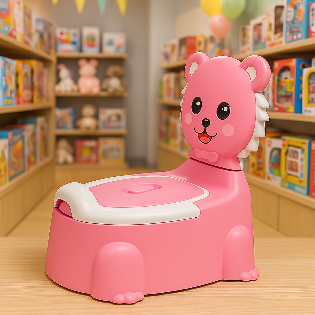 ARMONIA - Bacinica rosa león portátil cómoda aprendizaje baño niños