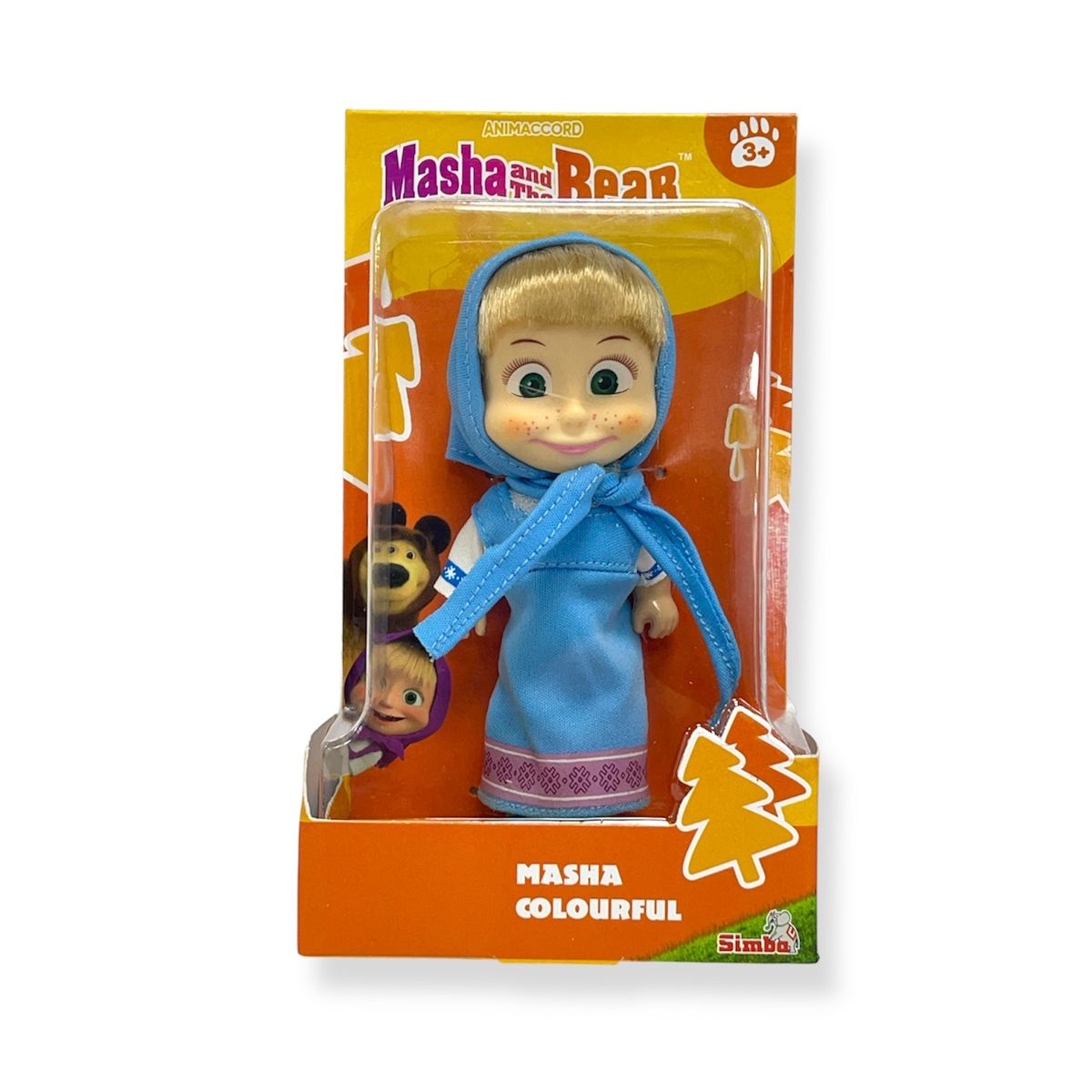 MASHA Y EL OSO - Juguete Muñeca Masha Vestido Celeste - Masha Y El Oso