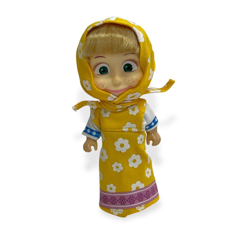 MASHA Y EL OSO - Juguete Muñeca Masha Vestido Amarillo - Masha Y El Oso
