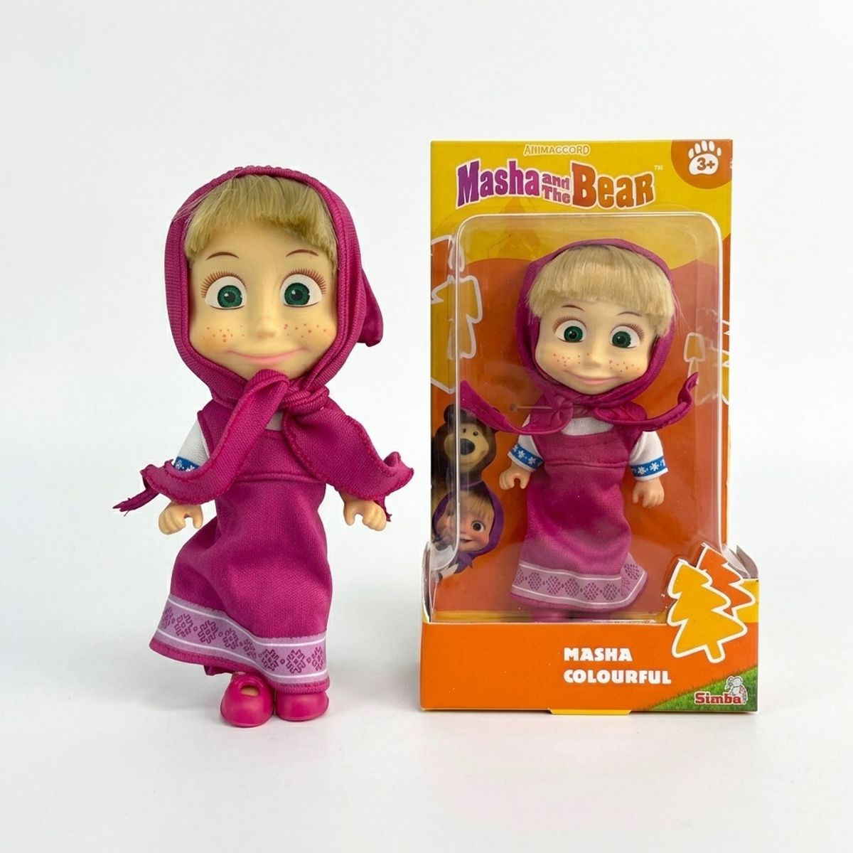 MASHA Y EL OSO - Juguete Muñeca Masha Vestido Lila - Masha Y El Oso