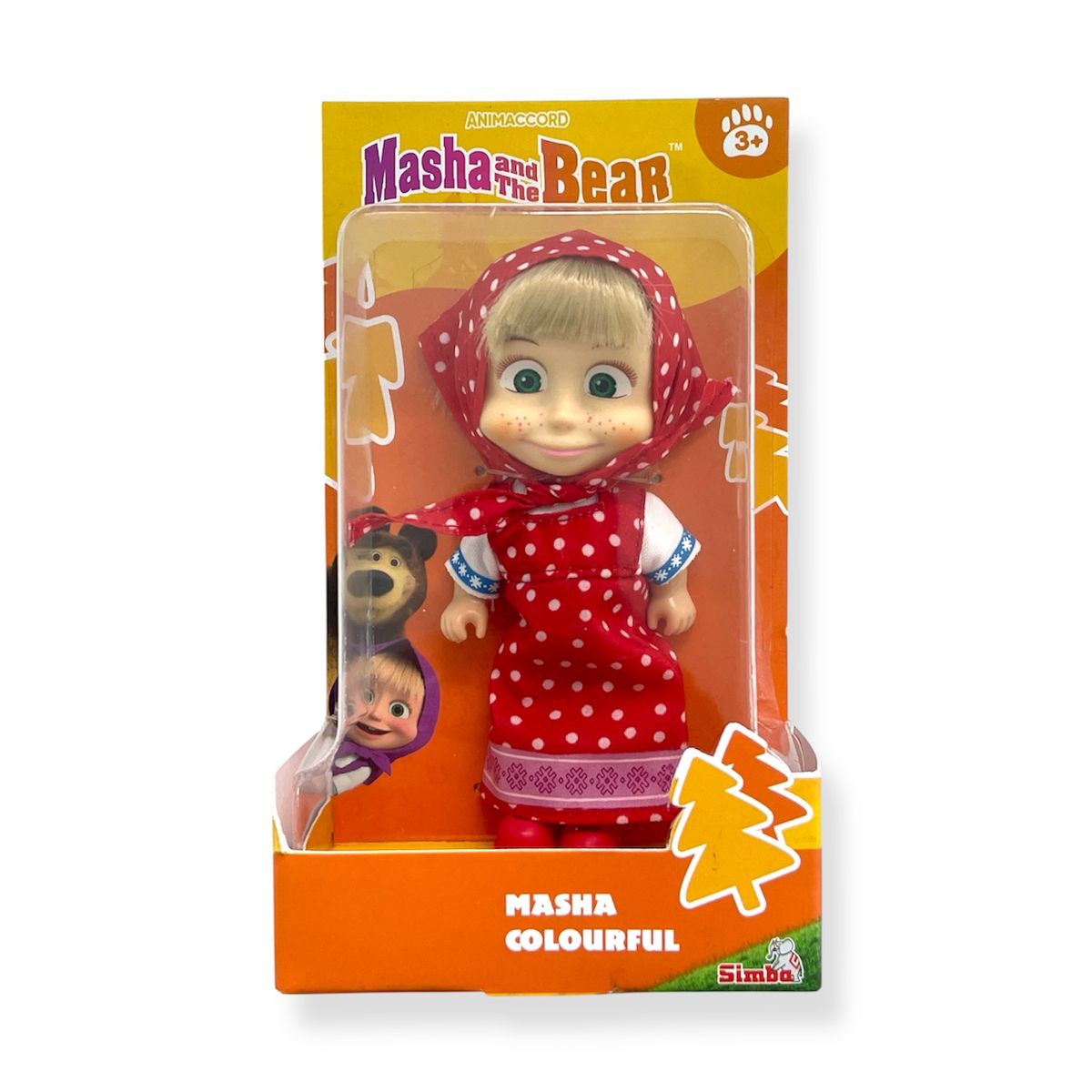 MASHA Y EL OSO - Juguete Muñeca Masha Vestido Rojo - Masha Y El Oso