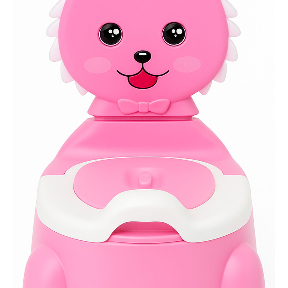 ARMONIA - Bacinica infantil rosa diseño león primer baño ergonómica