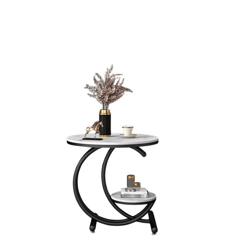 GENERICO - Mesa De Centro Auxiliar Living Moderna En Doble C SKU DN