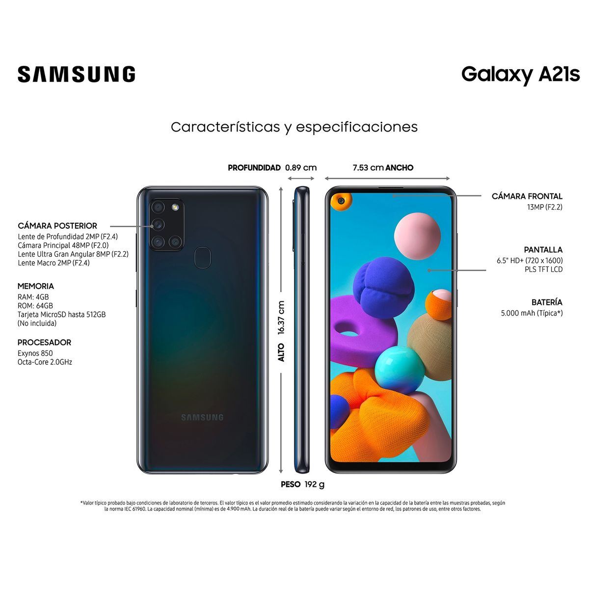 SAMSUNG - Celular Samsung Galaxy A21S 64GB