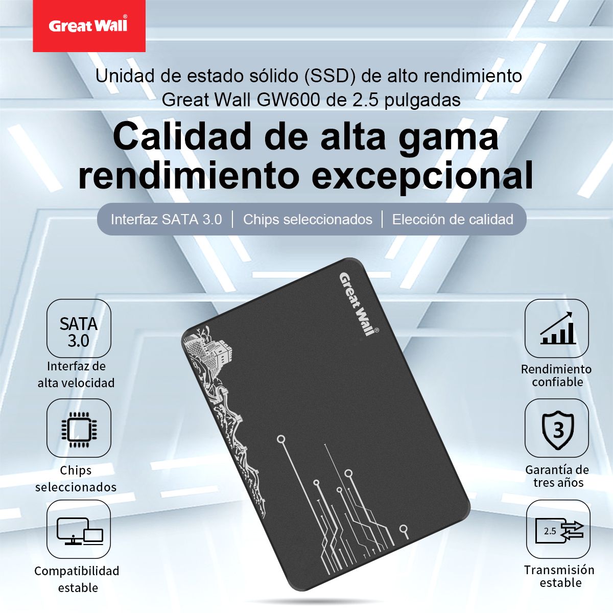 GREAT WALL - Disco Dure SSD Great Wall 512GB 25Inch SATA GW600