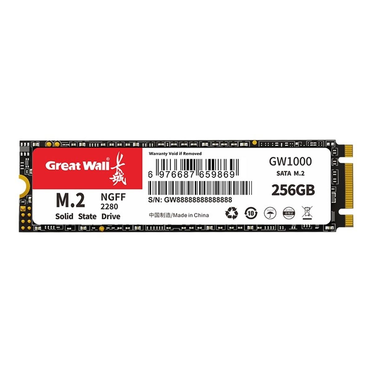 GREAT WALL - Disco Dure SSD Great Wall 256GB 2280 M.2 SATA GW1000