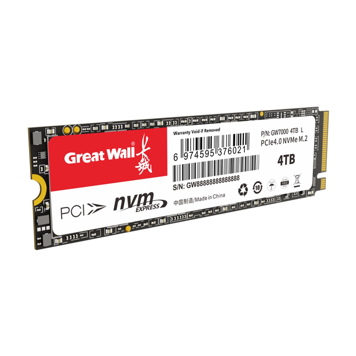 GREAT WALL - Disco Dure SSD Great Wall 4TB PCIe40 NVMe M2 GW7000