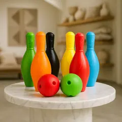 ARMONIA - Set palitroques grandes 6 pinos con 2 bolas deporte patio