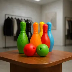 ARMONIA - Palitroques grandes 6 pinos 2 bolas juego exterior infantil