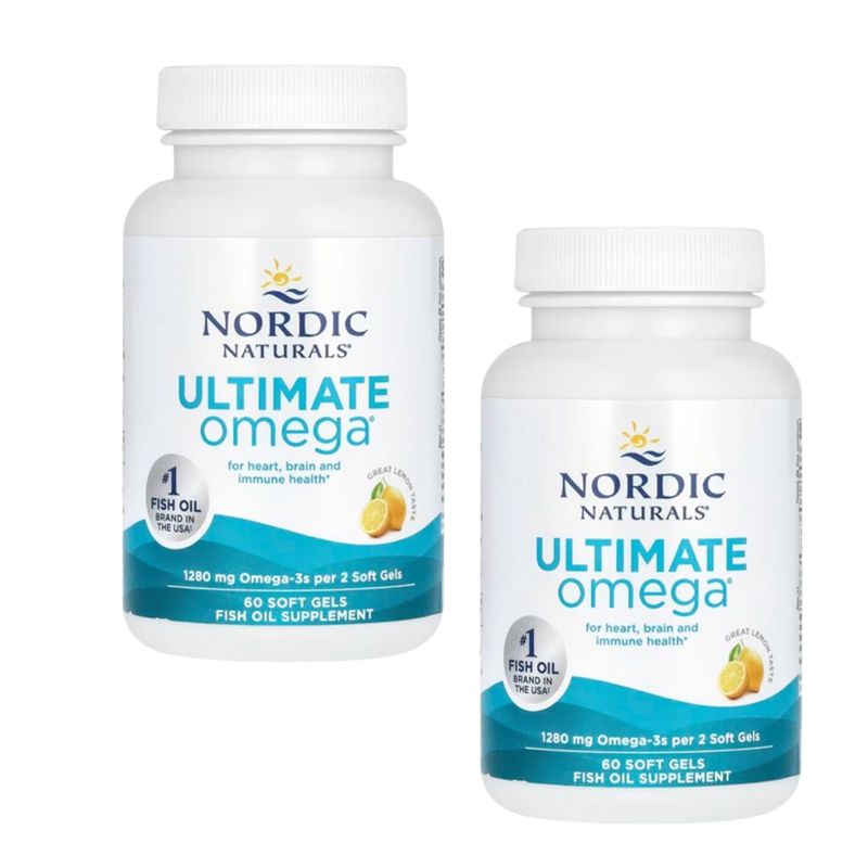 ORTOMOLECULAR - Pack x 2 Ultimate Omega 3 1280mg 60 Softgel Nordic Naturals