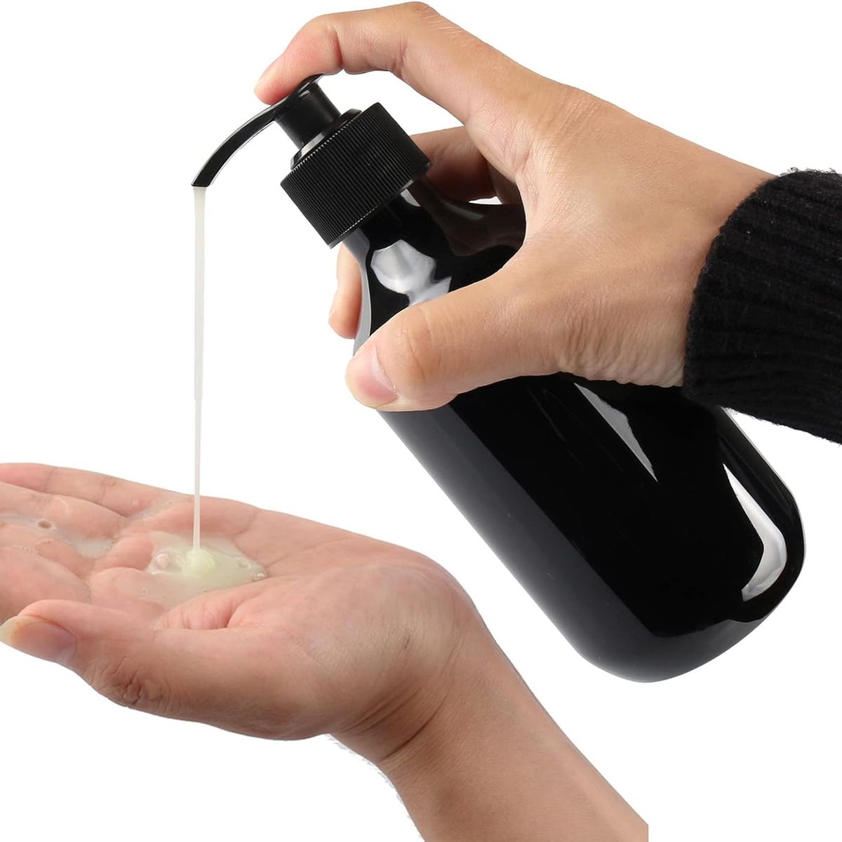 WAKESHOME - Set de 3 Dispensadores Negros con Soporte de Pared