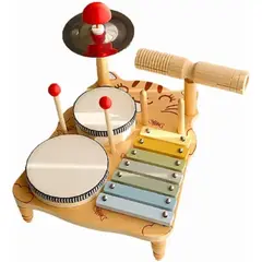 MUNDO MAGIA - Batería De Madera Musical Montessori Desarrollo y Diversión