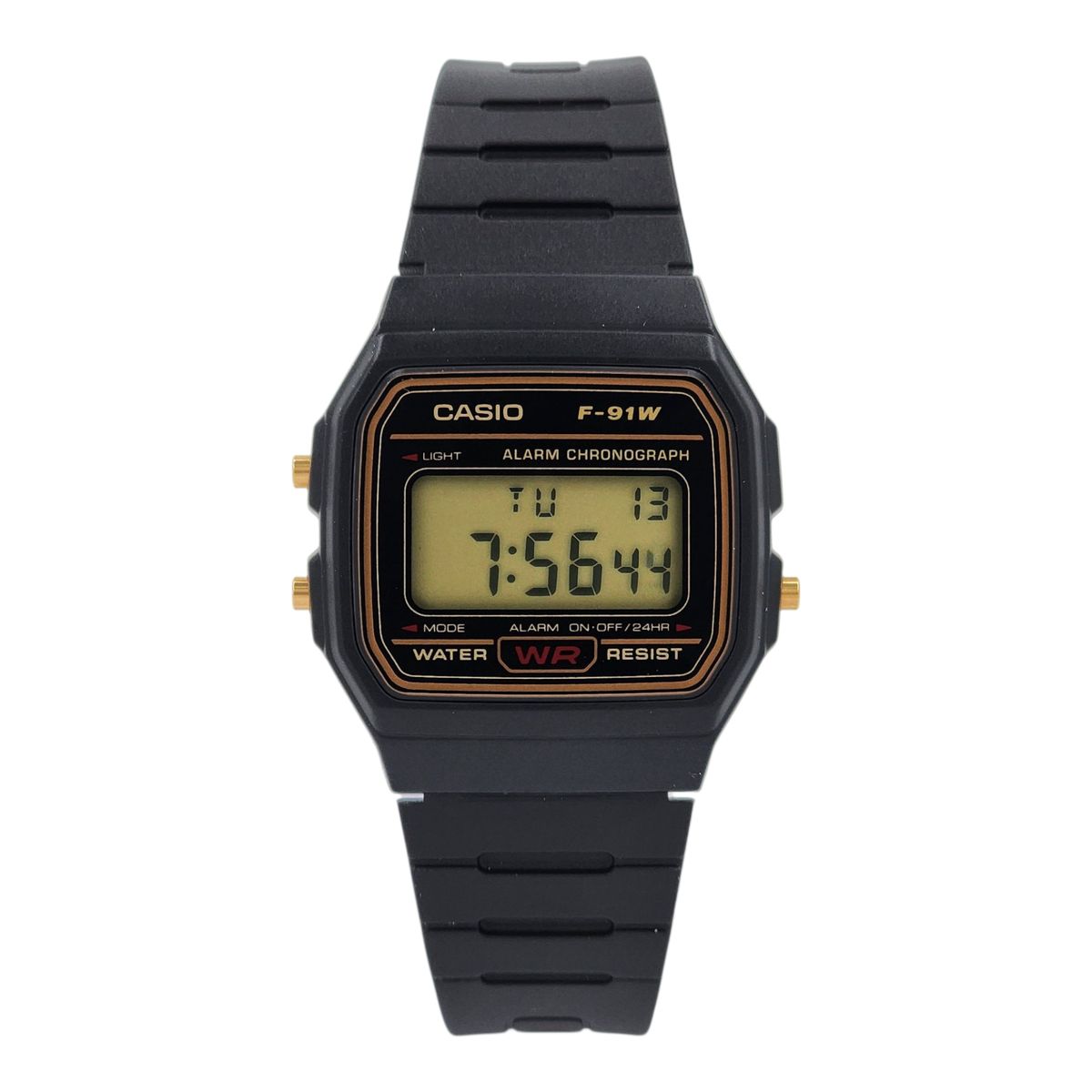 CASIO - Reloj de pulsera Casio unisex F-91WG-9 negro con marcos dorado