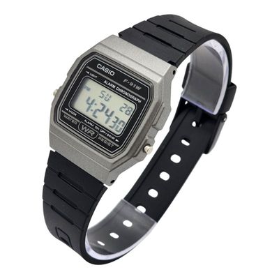 Imagen 2 del producto Reloj de pulsera unisex F-91WM-1B negro con marcos plateado