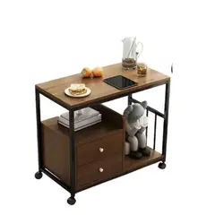 GENERICO - Mesa Auxiliar Con Cajones Mueble Multiuso Estación De Café SKUDN