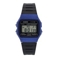 Reloj de pulsera unisex F-91WM-2A negro con marcos azul