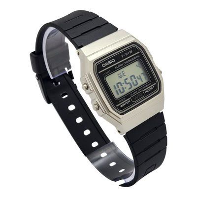Imagen 2 del producto Reloj de pulsera unisex F-91WM-7A negro con esfera plateado