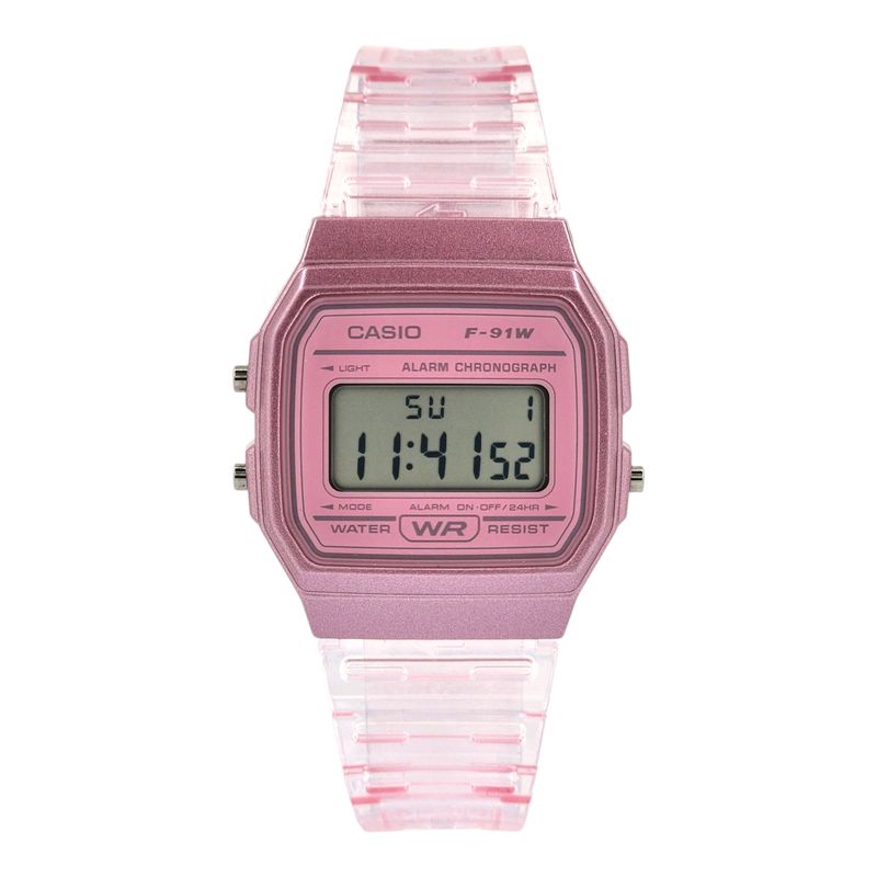 CASIO - Reloj de pulsera Casio dama F-91WS-4 rosa