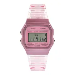 CASIO - Reloj de pulsera dama F-91WS-4 rosa