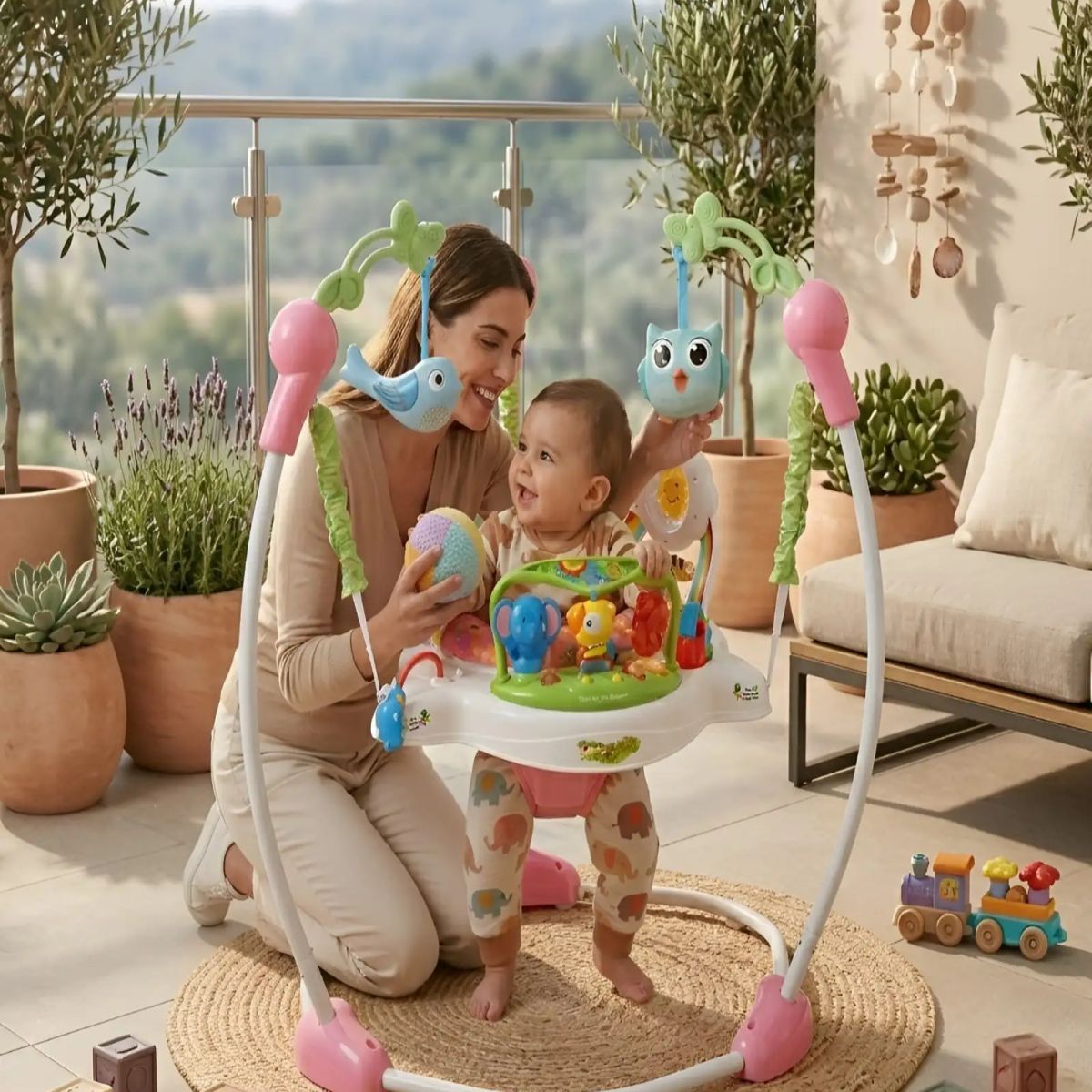 GENERICO - Saltador Infantil Y Centro De Actividades De Diseño Seguro