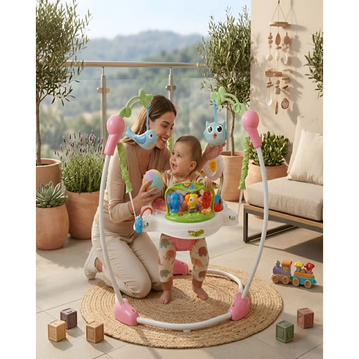GENERICO - Saltador Infantil Y Centro De Actividades De Diseño Seguro