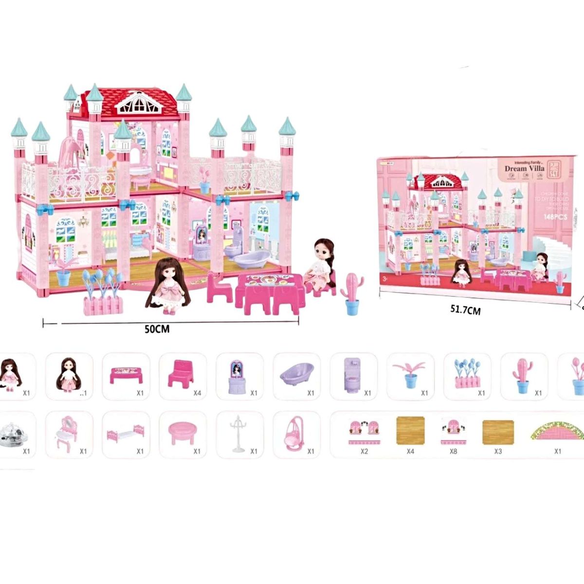 GENERICO - Casa de Muñeca Castillo de princesa