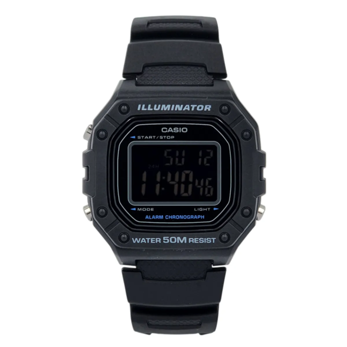 CASIO - Reloj de pulsera Casio unisex W-218H-1BV correa resina negra