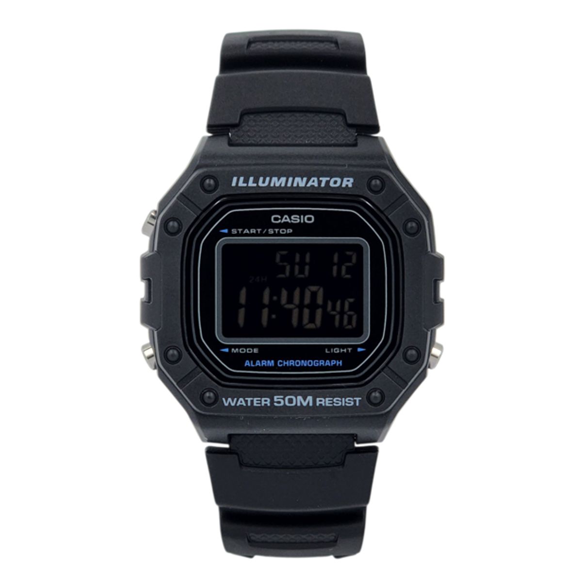 CASIO - Reloj de pulsera Casio unisex W-218H-1BV correa resina negra