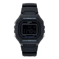 Reloj de pulsera unisex W-218H-1BV correa resina negra