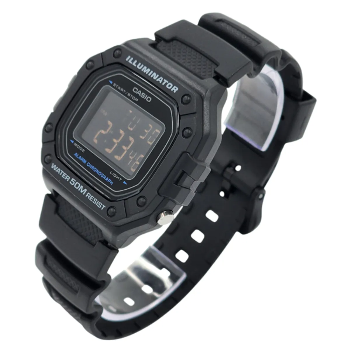CASIO - Reloj de pulsera Casio unisex W-218H-1BV correa resina negra