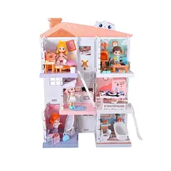 GENERICO - Casa de Muñecas de Lujo con Muebles y Muñequitas