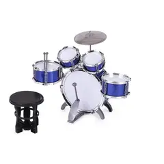 GENERICO - Batería Musical De Juguete 6 piezas 82cm Azul
