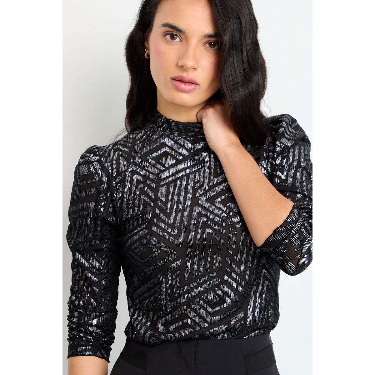 IO - Polera Manga Larga Mujer Negro IO