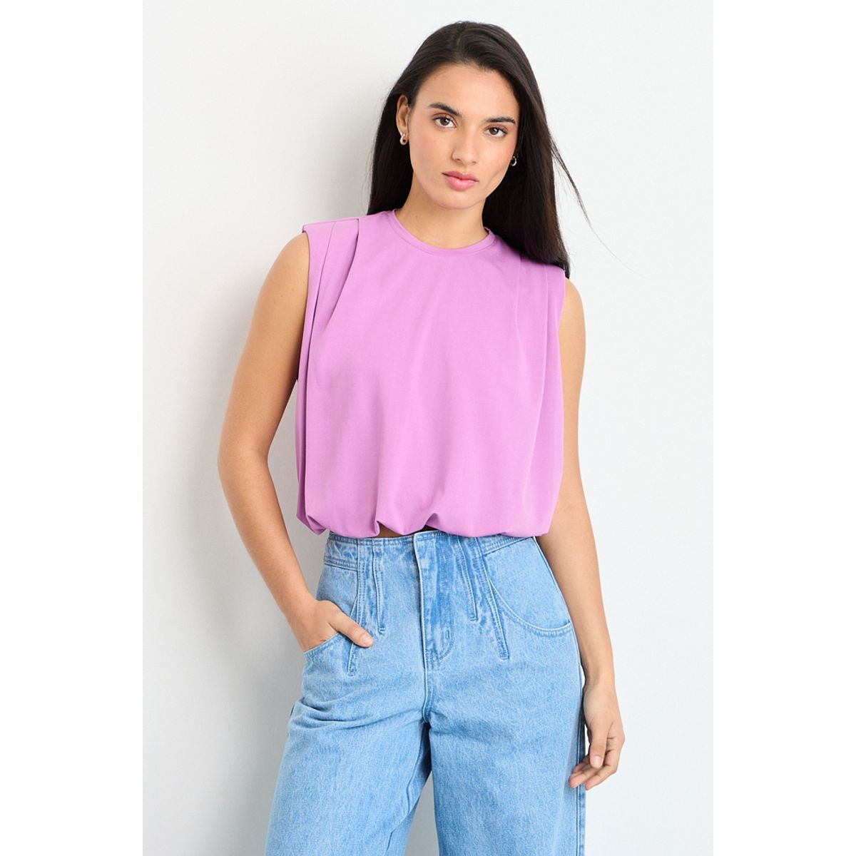 IO - Polera Sin Mangas Mujer Morado IO