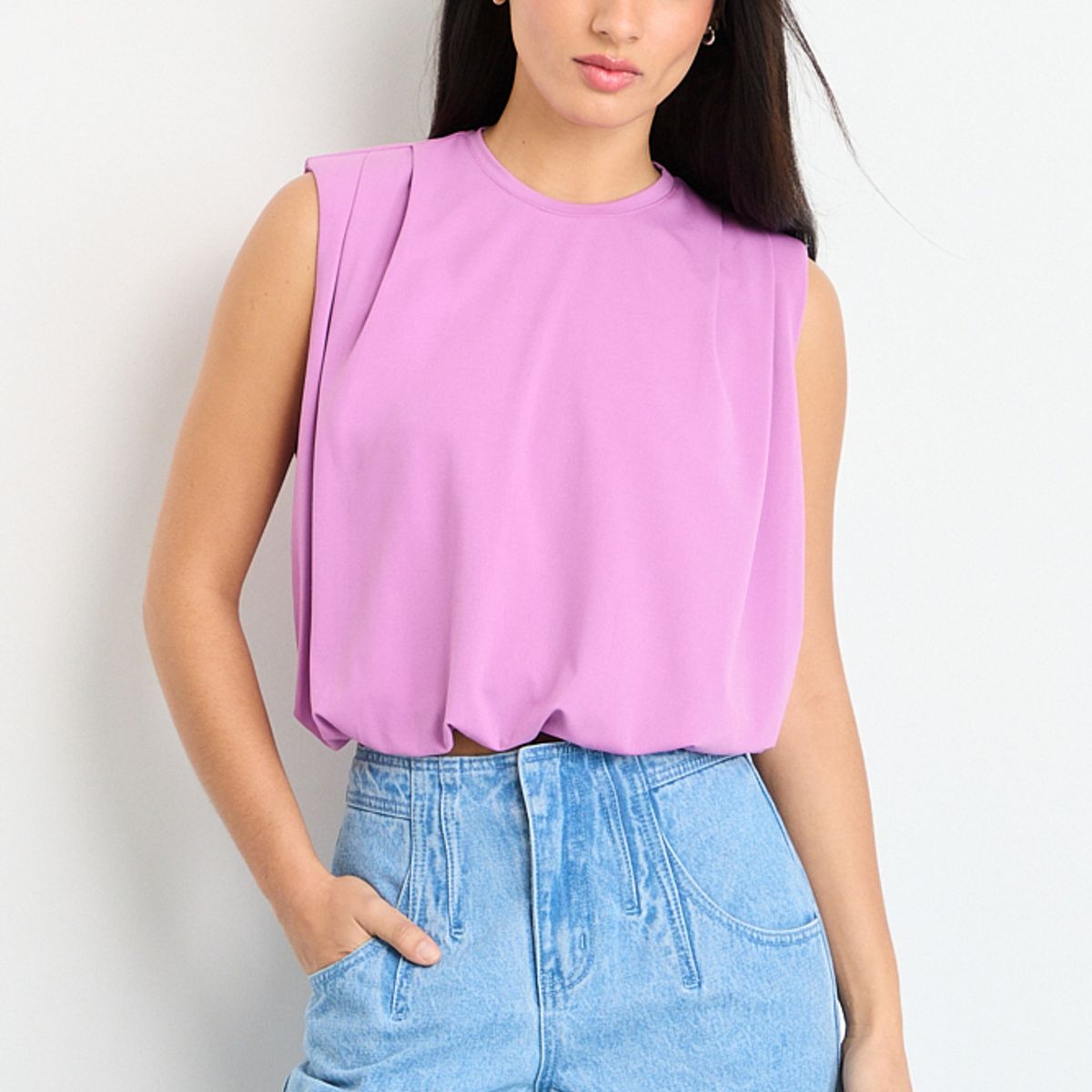 IO - Polera Sin Mangas Mujer Morado IO