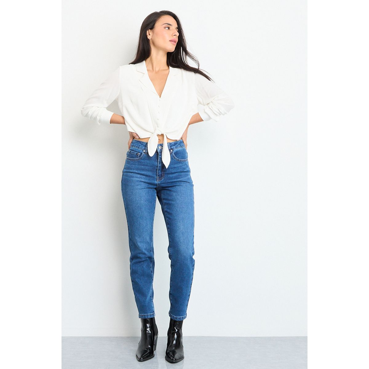 IO - Jeans Mujer Azul Marino IO