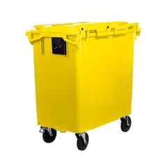 GENERICO - Contenedor de basura Plástico 770 Litros origen Alemán Color Amarillo.