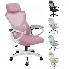RD - Silla Oficina Escritorio Regulable Ergonomica Apoyacabeza Rosa