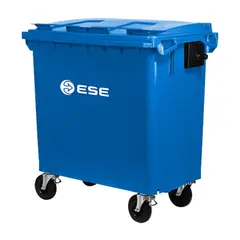 GENERICO - Contenedor de basura Plástico 770 Litros origen Alemán Color Azul.