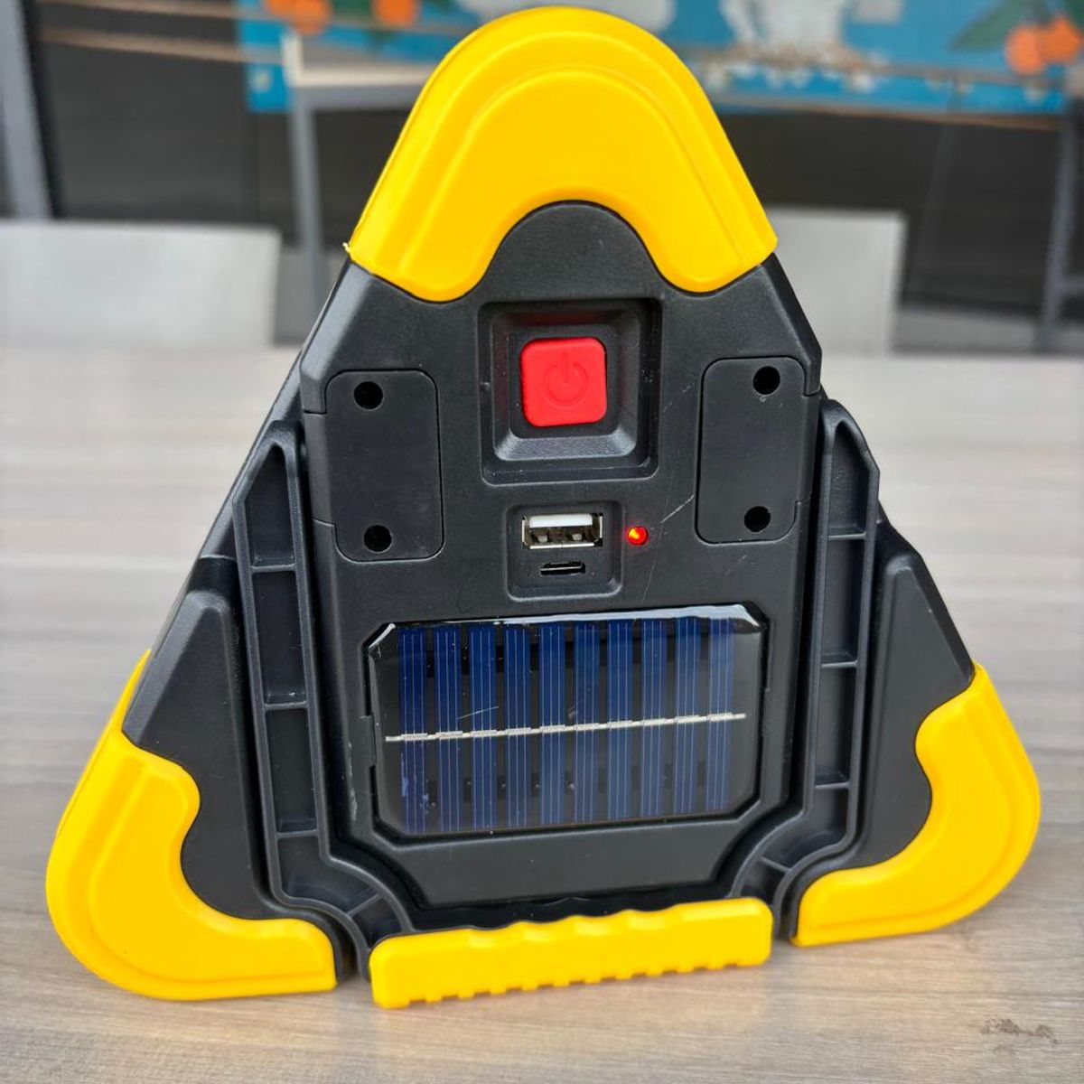 GENERICO - Triangulo De Emergencia Vehicular Solar Led Linterna