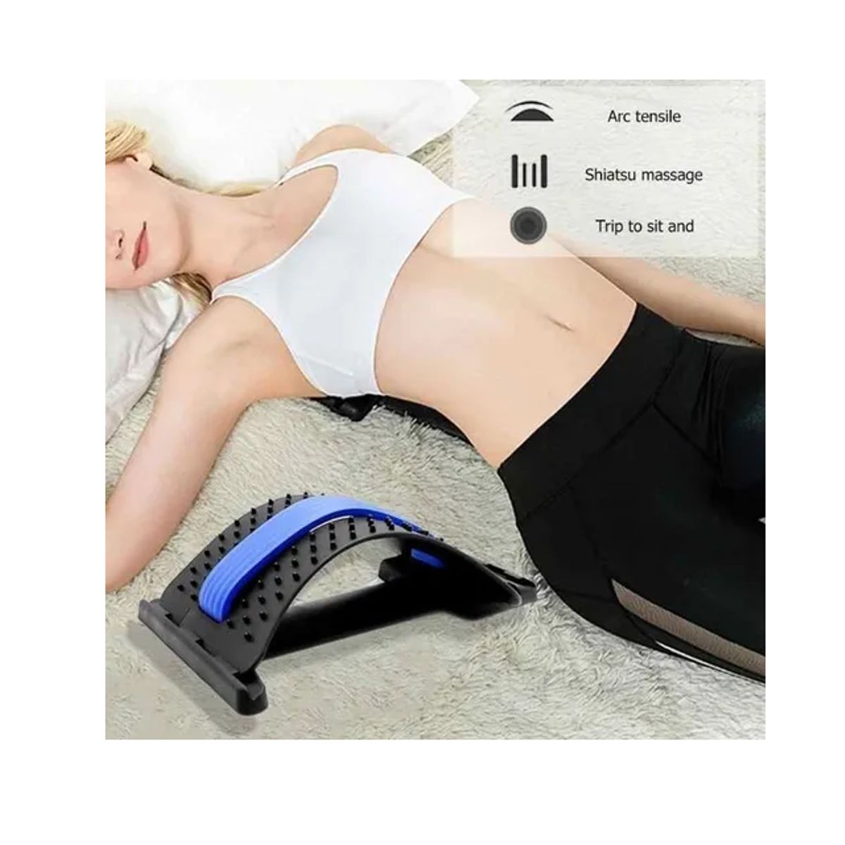 GENERICO - Masajeador Lumbar Corrector De Espalda Estiramiento Magic