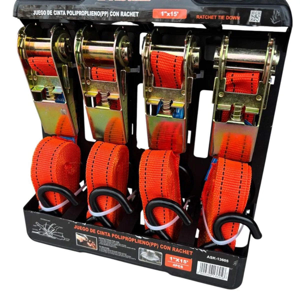 GENERICO - Eslinga De Amarre 4,6 Mts Para 400 Kg Camion Mudanza Fletes