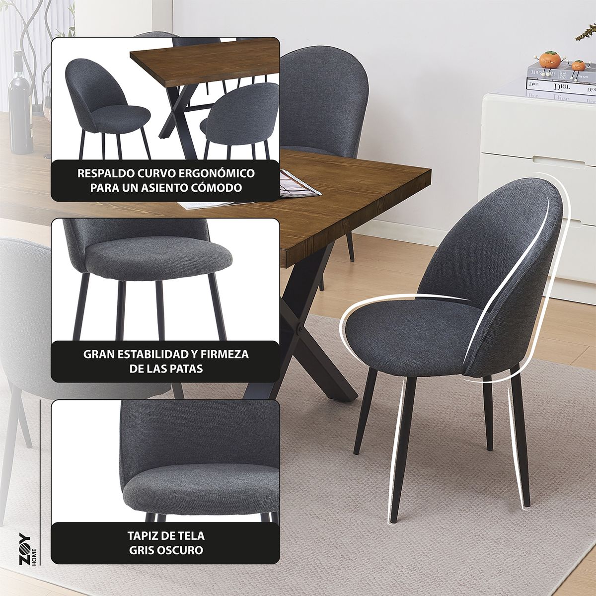 WDS HOME - Juego de Comedor Lombok 1+6