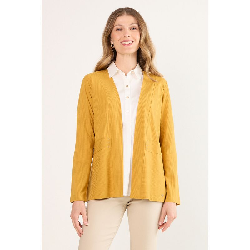 MA GRIFFE - Tapado Abierto Mujer Amarillo Magriffe