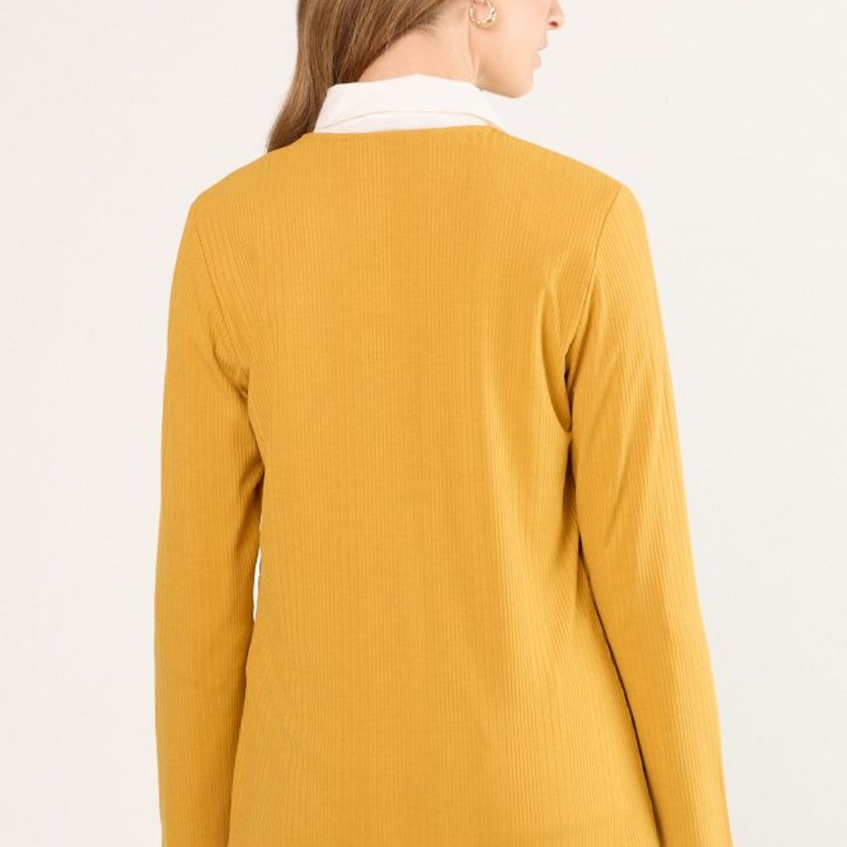 MA GRIFFE - Tapado Abierto Mujer Amarillo Magriffe