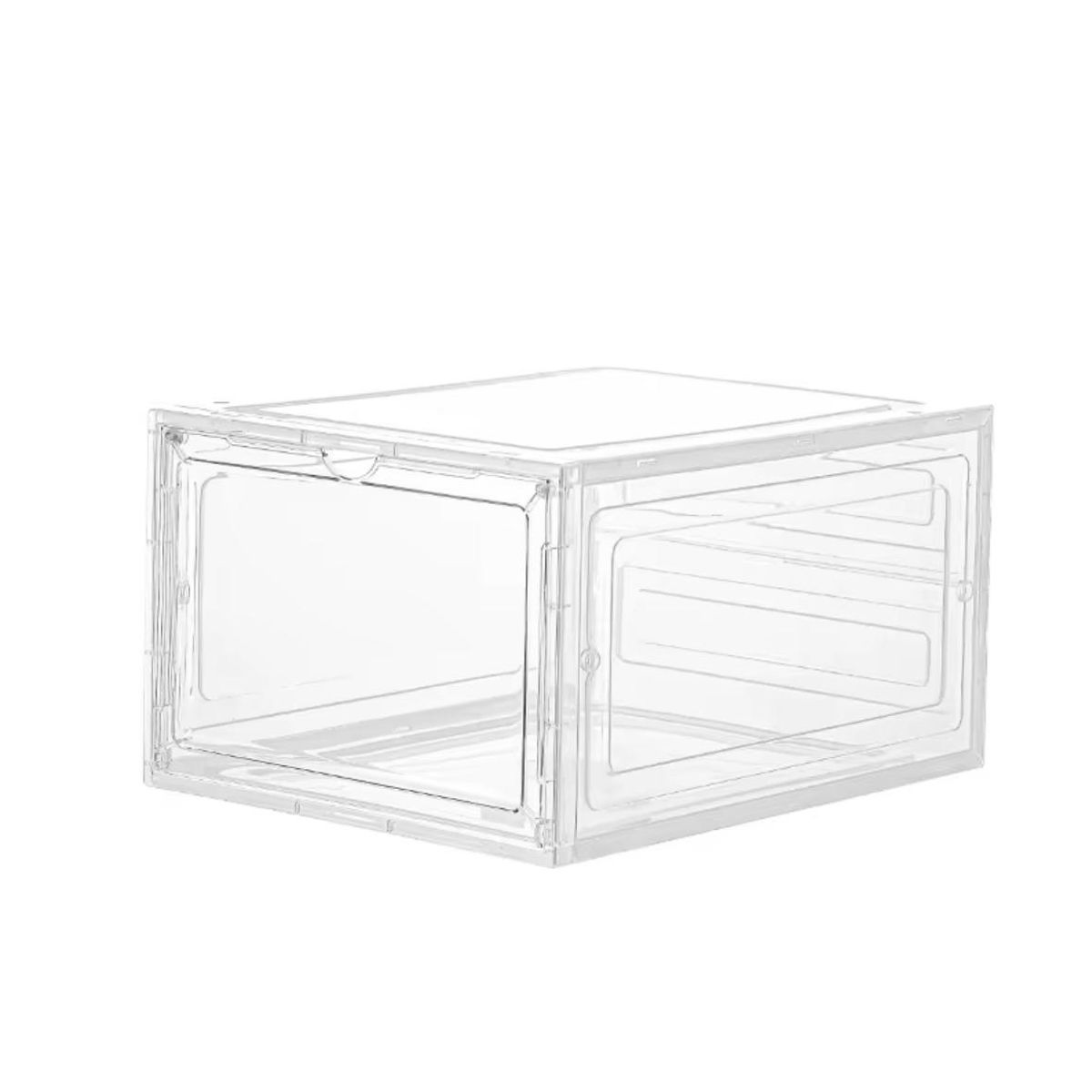 GENERICO - Caja Organizadora Apilable Transparente Zapatos Maquillaje puerta con iman
