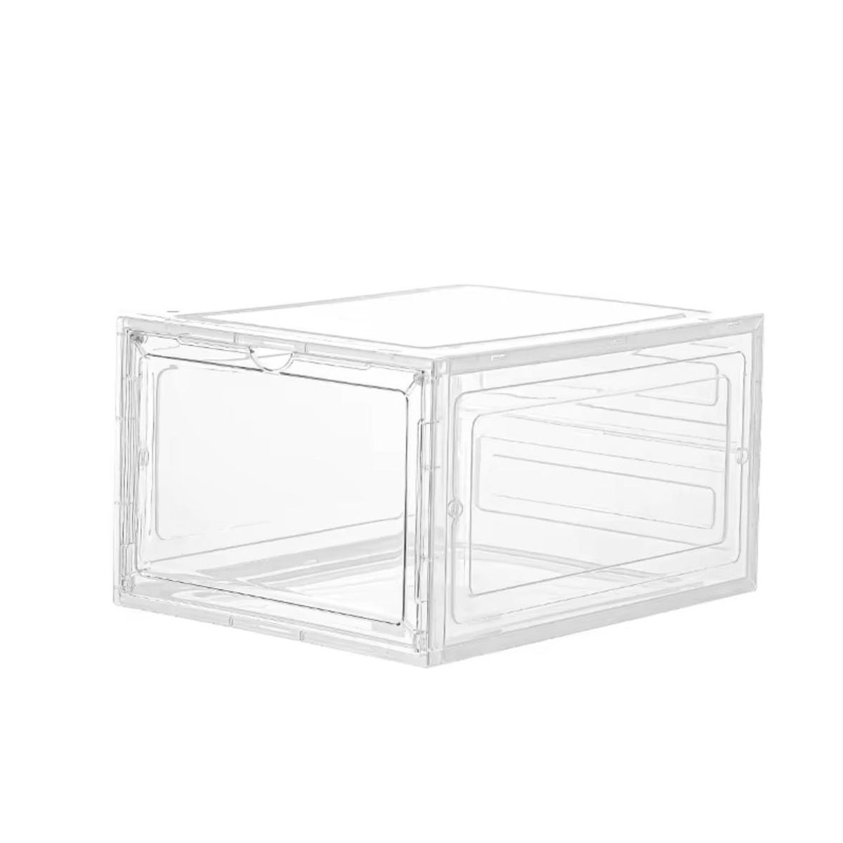 GENERICO - Caja Organizadora Apilable Transparente Zapatos Maquillaje puerta con iman